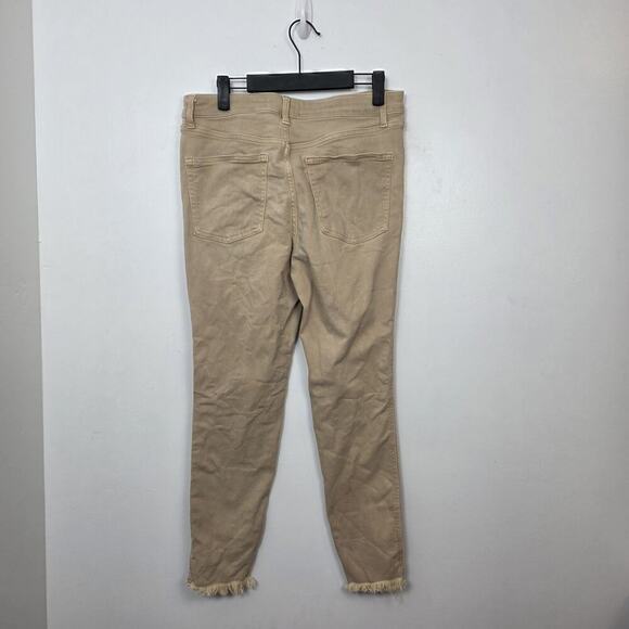 We The Free Tan Skinny High Rise Raw Hem Casual Neutral Ankle Jeans Size 30 - Picture 5 of 6
